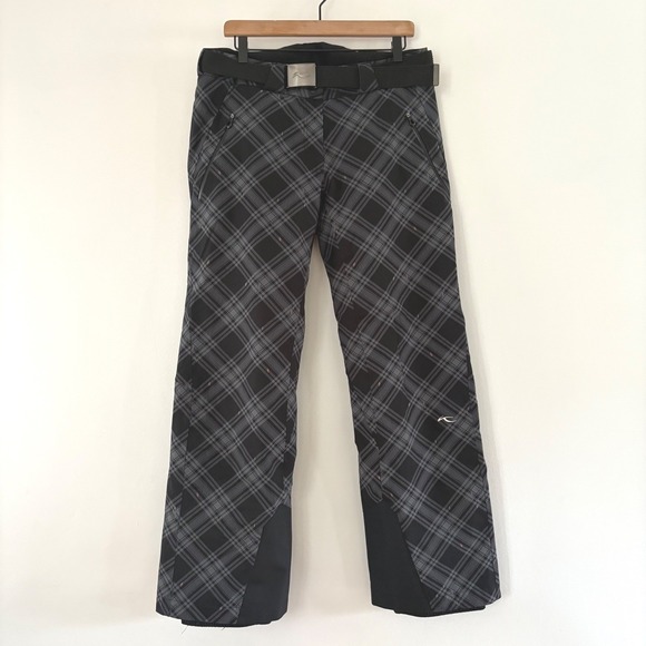 KJUS Jackets & Blazers - Kjus‎ Womens Ski Snow Pants Plaid Check Belted 40(L) Dermizax EV Waterproof